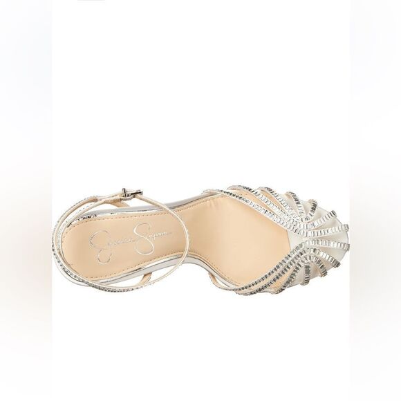 Jessica Simpson Jileta High Heel Sandals Womens Nude Buckle Sz 8.5 - Picture 3 of 15